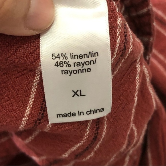 MAURICES Size XL Rust Loose Fit Striped Pants - Picture 6 of 6